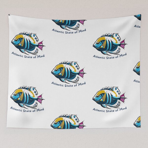 Item preview, Atlantic State of Mind — Tropical Fish Art | Ocean Illustration 2 designed and sold by lapinu.