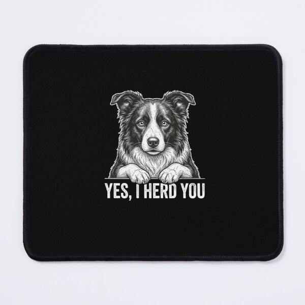 Item preview, Border Collie Yes I Herd You Vintage Dog Lover Black Graphic Tee designed and sold by bilal sibgui.
