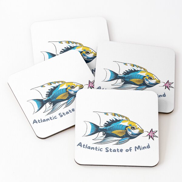 Item preview, Atlantic State of Mind — Tropical Fish Art | Ocean Illustration 3 designed and sold by lapinu.
