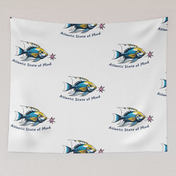 Item preview, Atlantic State of Mind — Tropical Fish Art | Ocean Illustration 3 designed and sold by lapinu.