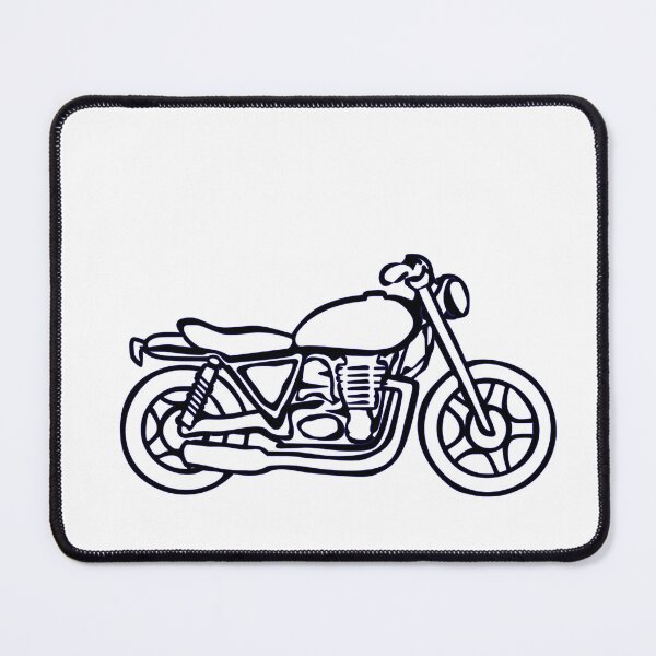 Item preview, Classic Style Motorbike Black & White Line Drawing designed and sold by Adamo-illustration.