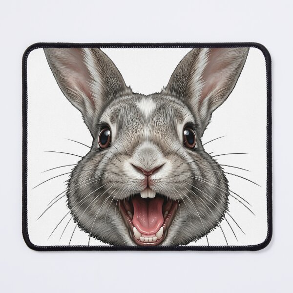 Item preview, Happy Bunny - Super Excited Grey Bunny designed and sold by Happy_Animal.
