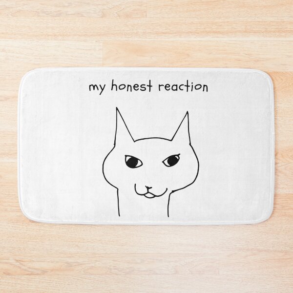 Item preview, My Honest Reaction Minimalist Cat Shirt designed and sold by GiaoCalonas.