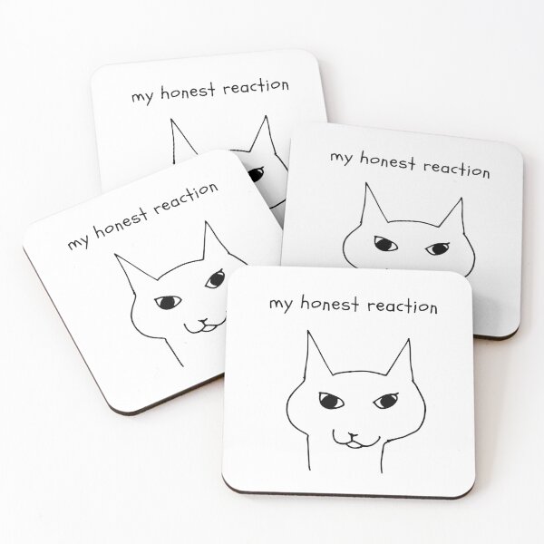 Item preview, My Honest Reaction Minimalist Cat Shirt designed and sold by GiaoCalonas.