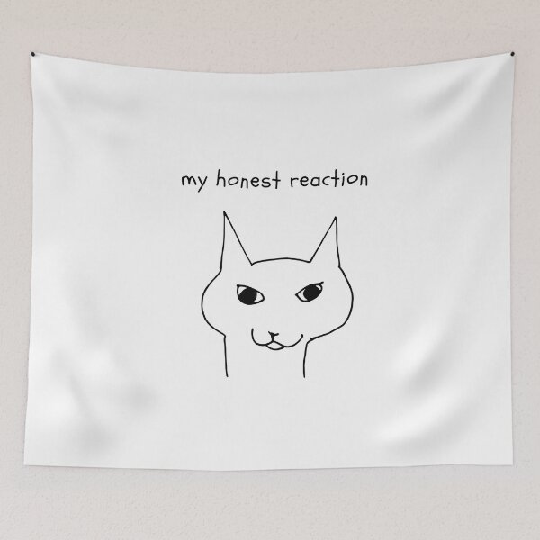 Item preview, My Honest Reaction Minimalist Cat Shirt designed and sold by GiaoCalonas.