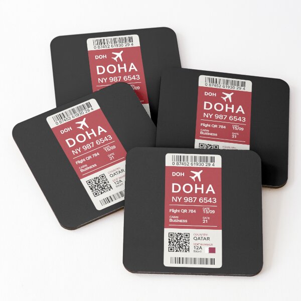 Item preview, Doha Boarding Pass designed and sold by Sketch-Shack.
