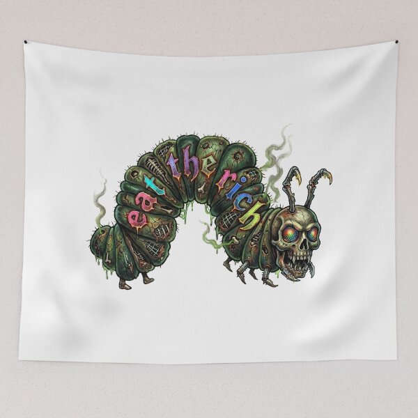 Item preview, Eat The Rich Hungry Caterpillar Sticker designed and sold by SignalStatic.