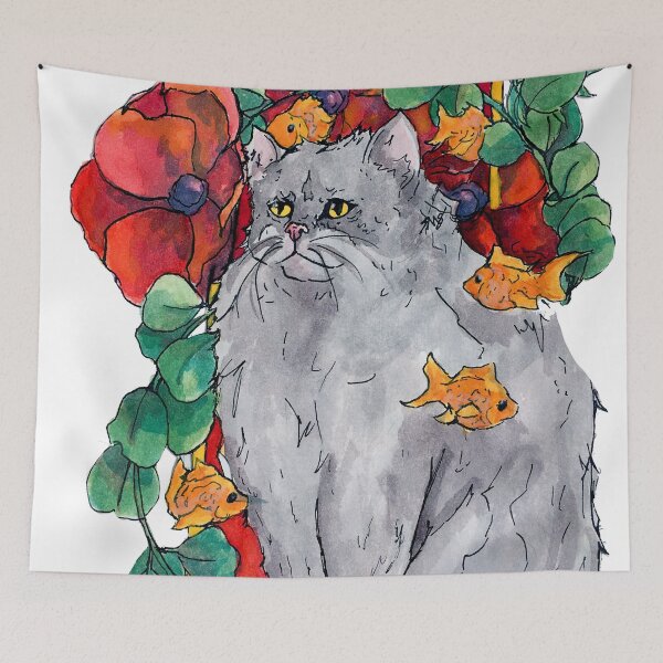 Item preview, Art Nouveau Cat #2 designed and sold by Shybones.