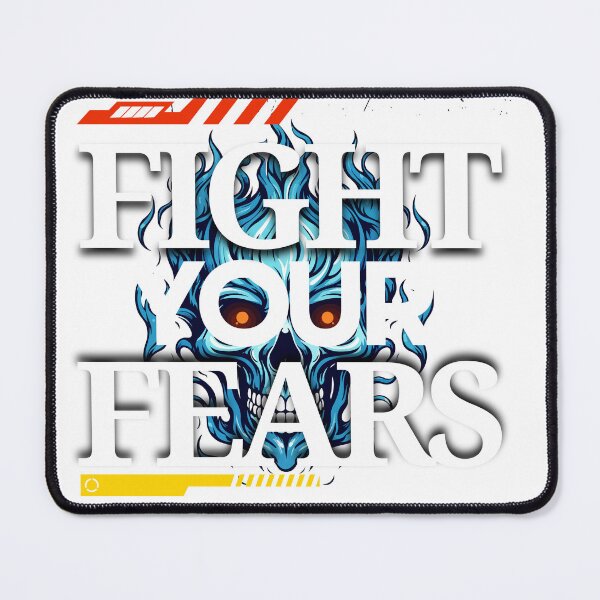 Item preview, Fight Your Fears Blue Flame Skull designed and sold by GraphixByHub.