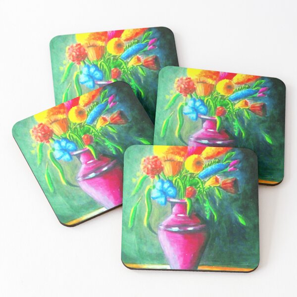 Item preview, Vibrant Flowers in a purple vase aesthetic purposes designed and sold by Shukasya-Arts.