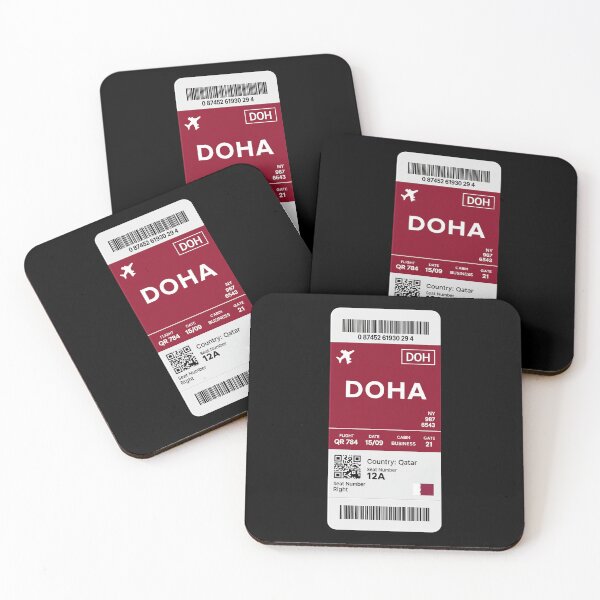 Item preview, Doha Boarding Pass designed and sold by Sketch-Shack.