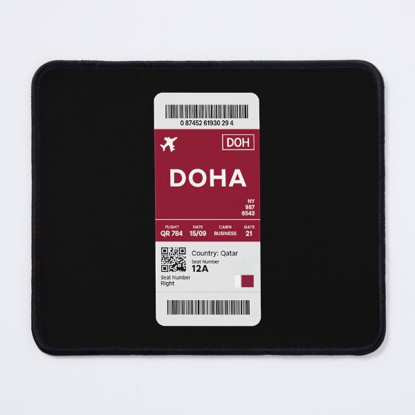 Item preview, Doha Boarding Pass designed and sold by Sketch-Shack.