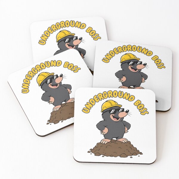 Item preview, Underground Boss – Funny Gardening Mole Cartoon designed and sold by HumanMess.