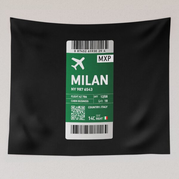 Item preview, Milan Boarding Pass designed and sold by Sketch-Shack.