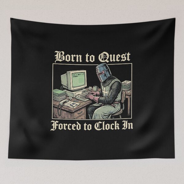 Item preview, dnd- born to quest force to clockin designed and sold by AdyKurniawan.
