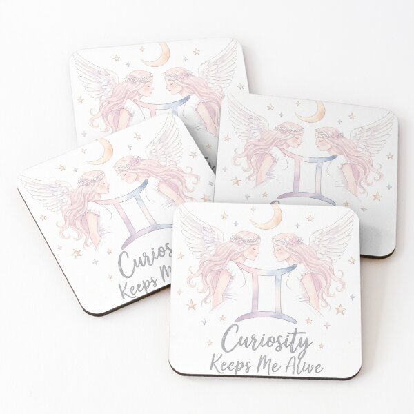 Item preview, Gemini Curiosity Keeps Me Alive Zodiac Art Print designed and sold by Zodiac Celestial Art.