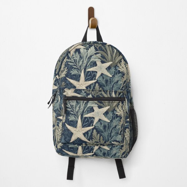 Item preview, Seaweed & Starfish - Navy Blue Coastal Arts & Crafts Design designed and sold by BestVarieties.