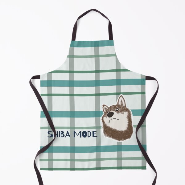 Item preview, Green plaid with sesame Shiba Inu designed and sold by ShibaCruise-On.