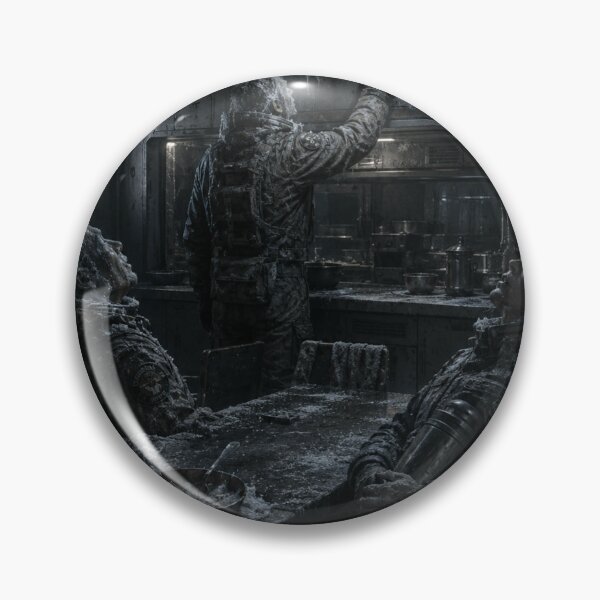 Item preview, Frozen Space Station Crew Listening to the Vents | Dark Sci-Fi Horror Interior Wall Art designed and sold by Element Horizon Studio.