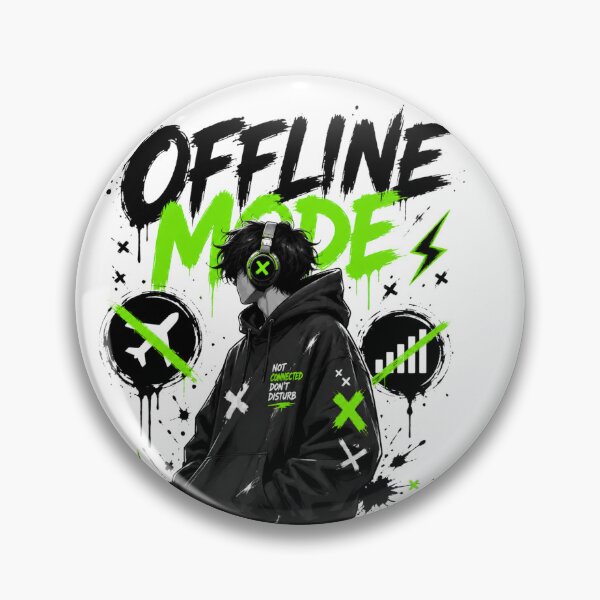 Item preview, Offline Mode Hoodie – Not Connected Streetwear Design designed and sold by designsvetlana1.