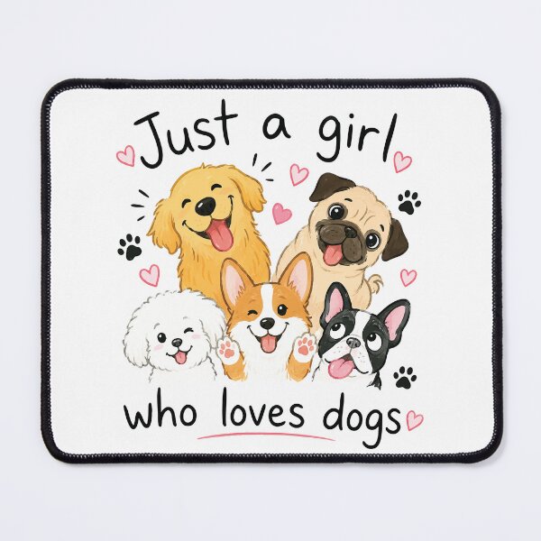 Item preview, Just A Girl Who Loves Dogs, Funny Puppy Dog Lovers designed and sold by GPODdesign.