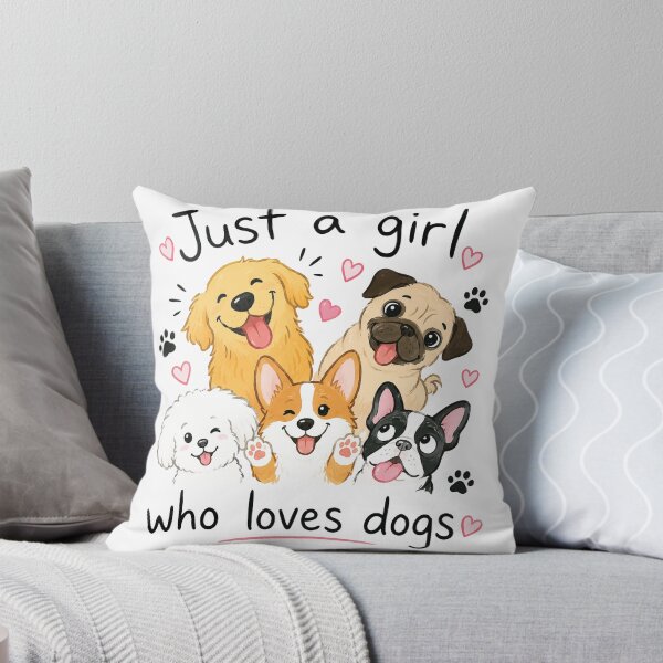 Item preview, Just A Girl Who Loves Dogs, Funny Puppy Dog Lovers designed and sold by GPODdesign.
