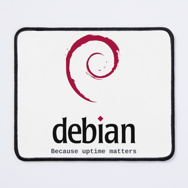 Item preview, Debian - because uptime matters designed and sold by LittleGreyMan2026.