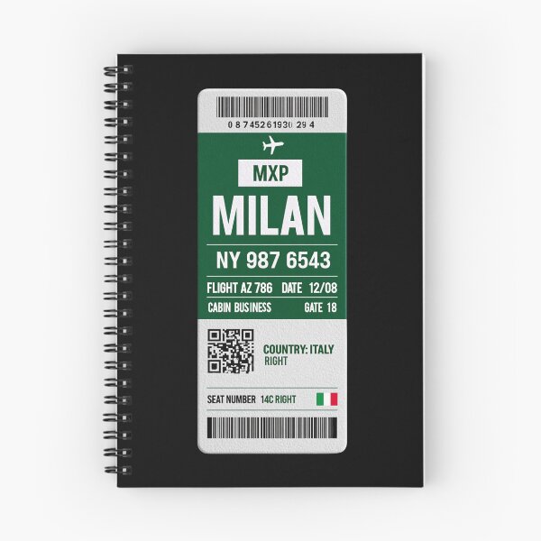 Item preview, Milan Boarding Pass designed and sold by Sketch-Shack.