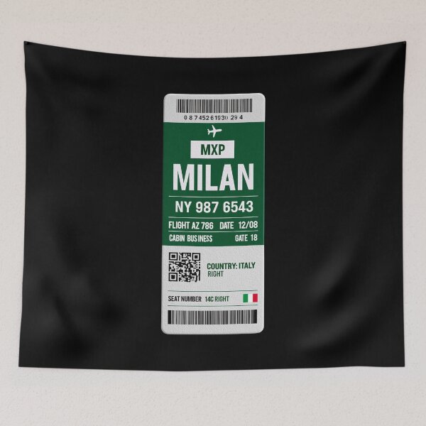 Item preview, Milan Boarding Pass designed and sold by Sketch-Shack.