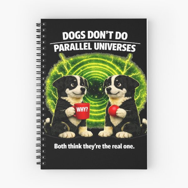 Item preview, Dogs Don’t Do Parallel Universes – Funny 3D Dog Meme designed and sold by Timeless Junction.