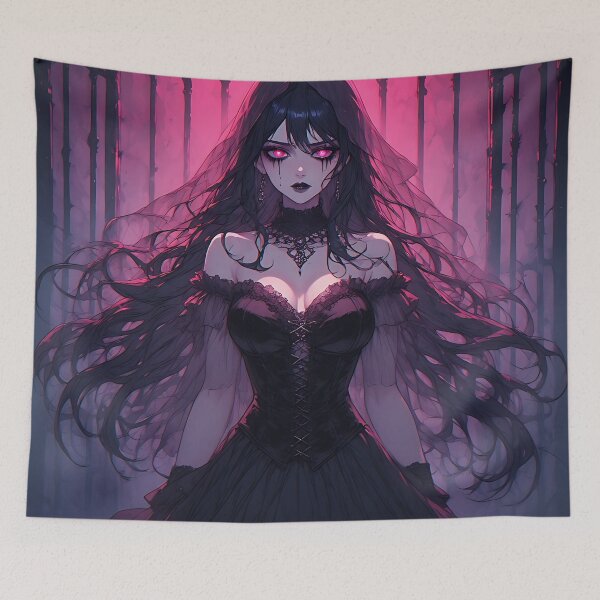 Item preview, Hot Halloween Anime Goth Girl Waifu 91 designed and sold by Your New Fixation.