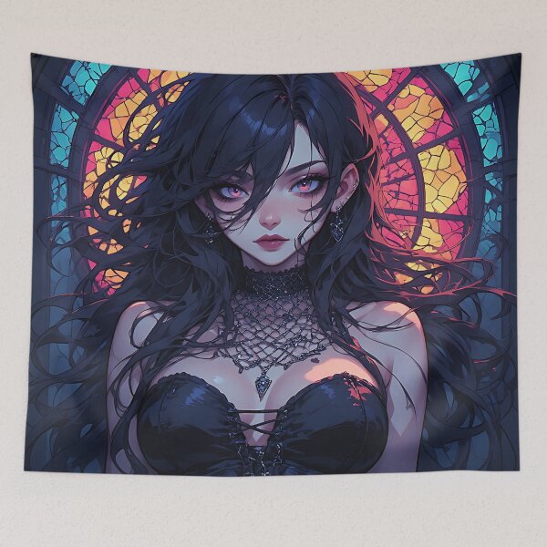 Item preview, Hot Halloween Anime Goth Girl Waifu 92 designed and sold by Your New Fixation.