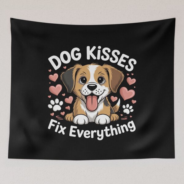 Item preview, Dog Kisses Fix Everything - Cute Puppy designed and sold by FrenchTouch77.