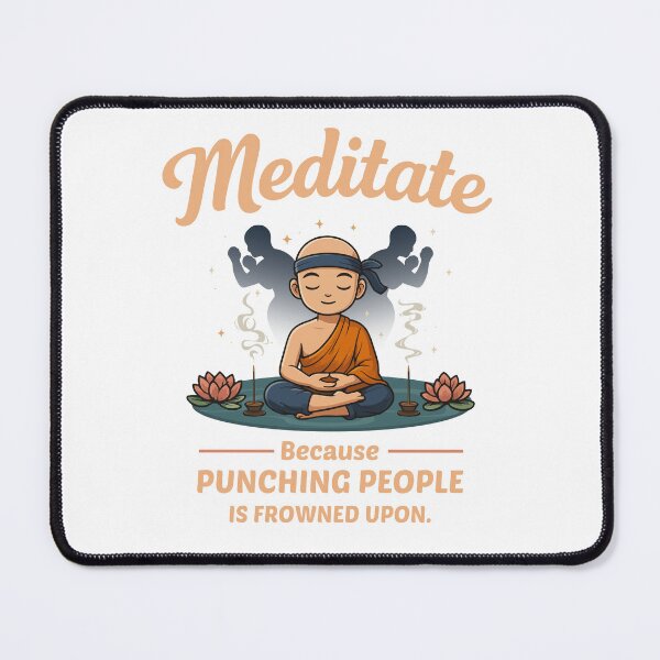 Item preview, Meditate Because Punching People Is Frowned Upon designed and sold by cgrafix.