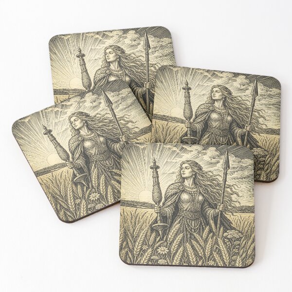 Item preview, Vintage Norse Volva Seeress Woodcut Illustration designed and sold by chihuahuashower.
