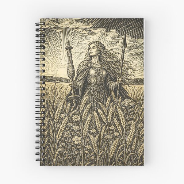 Item preview, Vintage Norse Volva Seeress Woodcut Illustration designed and sold by chihuahuashower.