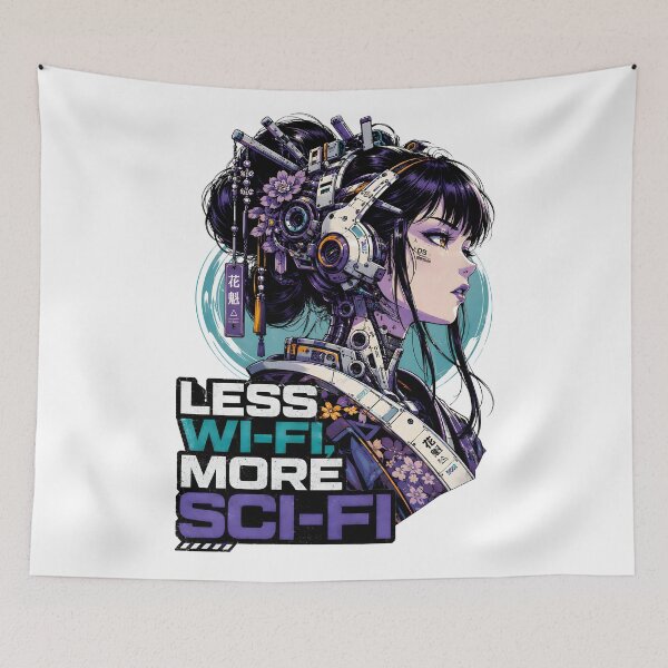 Item preview, Cyber Geisha Sci-Fi Poster designed and sold by Fregoli 2D.