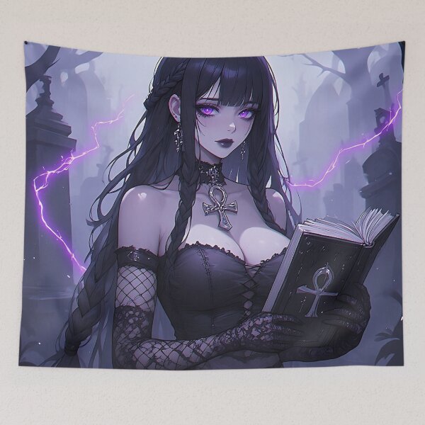 Item preview, Hot Halloween Anime Goth Girl Waifu 94 designed and sold by Your New Fixation.