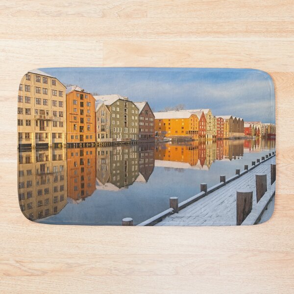 Item preview, Colourful Wooden Buildings Riverside Architecture Trondheim Norway designed and sold by Martyn R Arnold Fine Art Nature & Landscape Photography.