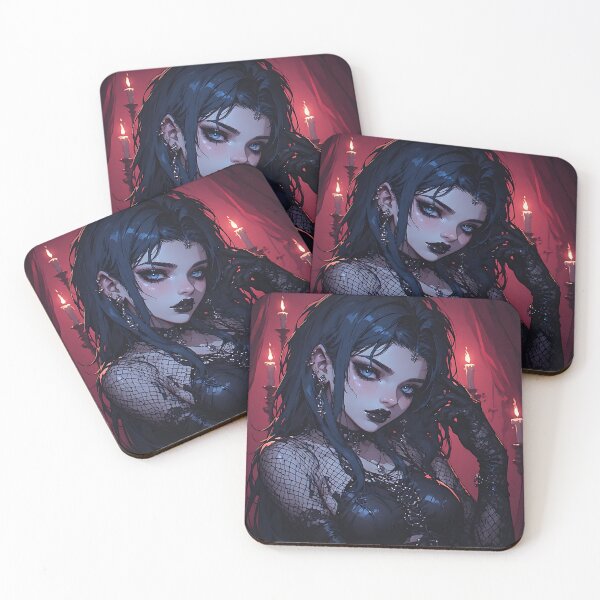 Item preview, Hot Halloween Anime Goth Girl Waifu 96 designed and sold by Your New Fixation.