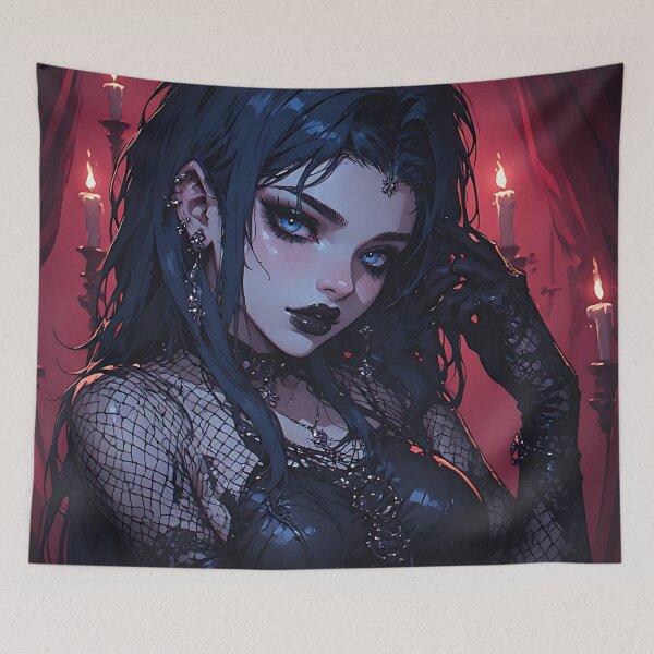 Item preview, Hot Halloween Anime Goth Girl Waifu 96 designed and sold by Your New Fixation.