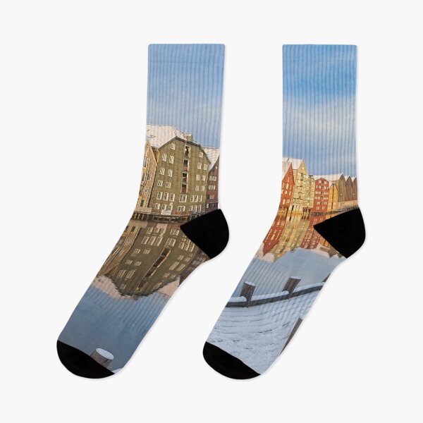 Item preview, Colourful Wooden Buildings Riverside Architecture Trondheim Norway designed and sold by Martyn R Arnold Fine Art Nature & Landscape Photography.