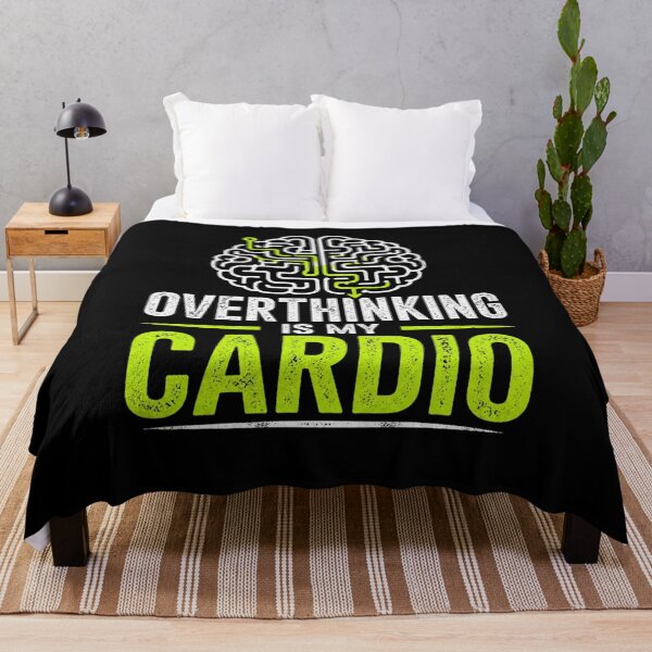 Item preview, Overthinking Is My Cardio Funny Anxiety Brain Graphic Cool Sports for men girls boys designed and sold by bilal sibgui.