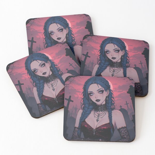 Item preview, Hot Halloween Anime Goth Girl Waifu 97 designed and sold by Your New Fixation.