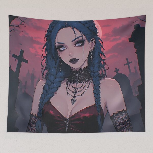Item preview, Hot Halloween Anime Goth Girl Waifu 97 designed and sold by Your New Fixation.