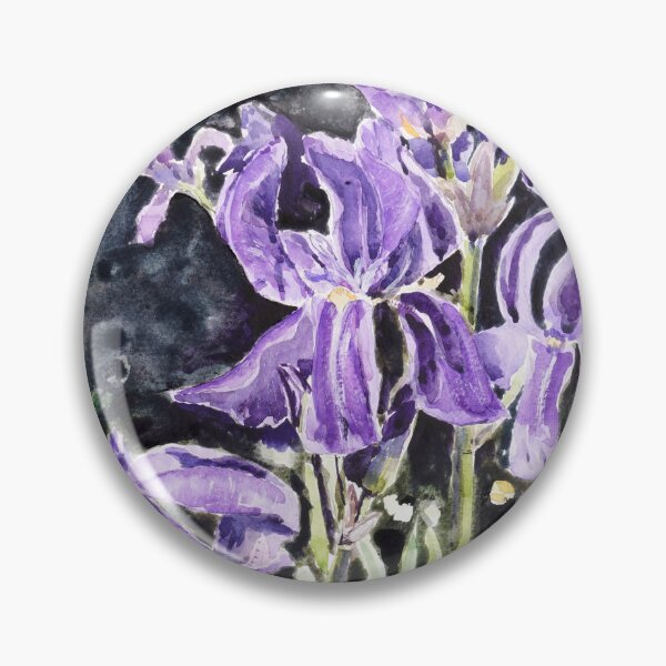 Item preview, purple iris watercolour painting  designed and sold by ColorandColor.