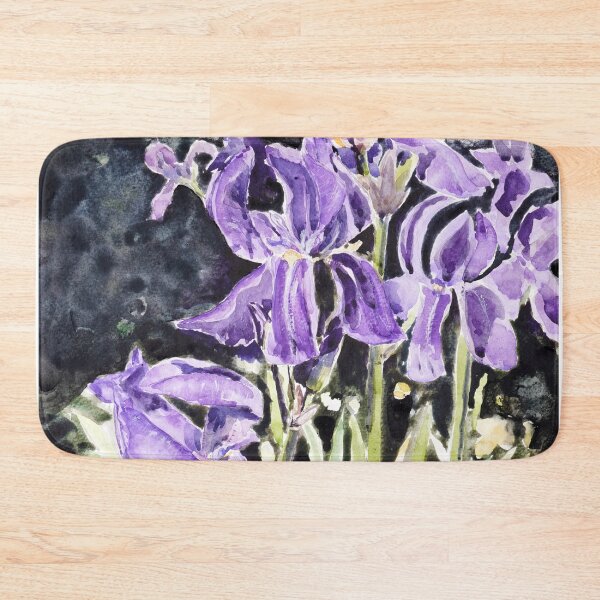 Item preview, purple iris watercolour painting  designed and sold by ColorandColor.