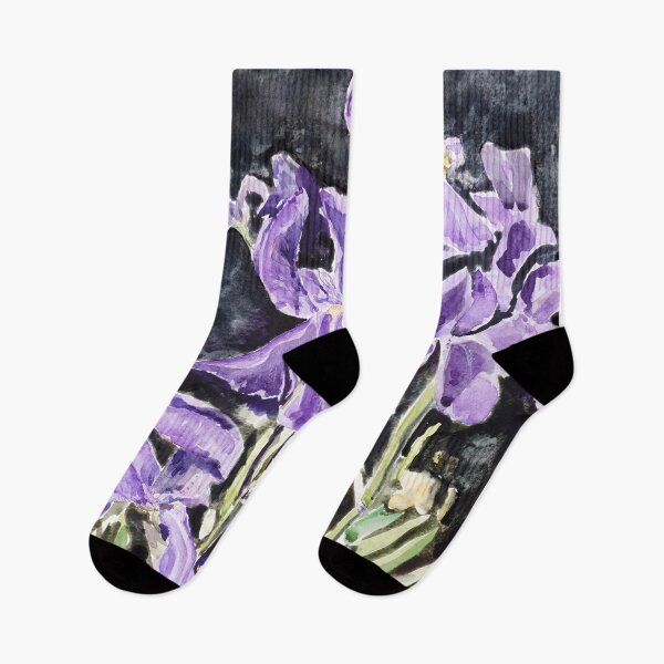 Item preview, purple iris watercolour painting  designed and sold by ColorandColor.