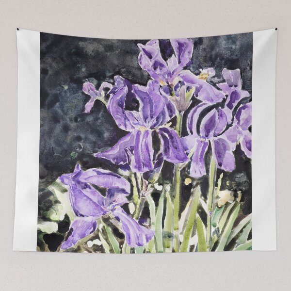Item preview, purple iris watercolour painting  designed and sold by ColorandColor.