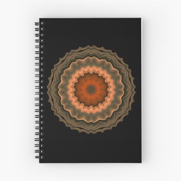 Item preview, Amber and bronze mandala with glowing radial symmetry designed and sold by ScreenPin.